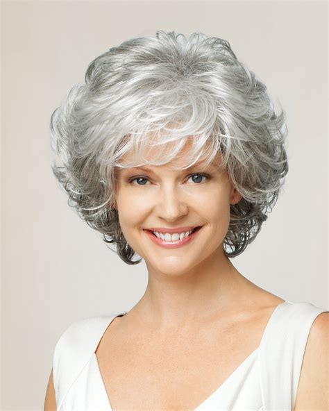 Synthetic Curly Grey Wigs