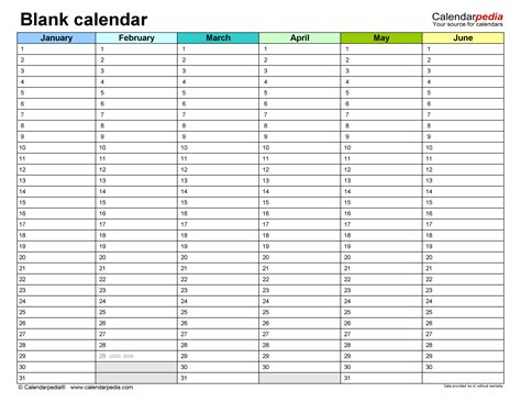 Fill In Year Calendar Template Calendar Template Printable Monthly Yearly