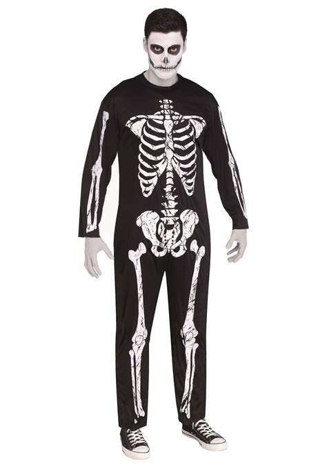 adult skeleton jumpsuit costume