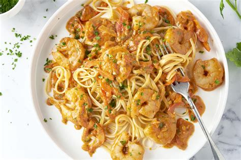 Linguine Met Scampi S In Tomatenroomsaus Recepten 15gram