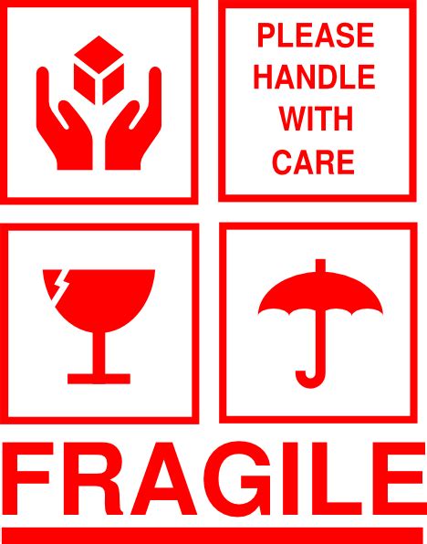 Unequipping or unwielding an item with this property will permanently destroy it. Fragile Glass Sign - ClipArt Best