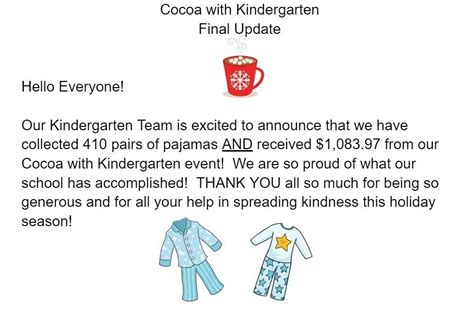 Cocoa With Kindergarten Final Update Greencastle Antrim Primary School