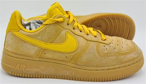 Nike Air Force 1 Suede Trainers 896184-700 Mineral Yellow/Gum Sole UK6