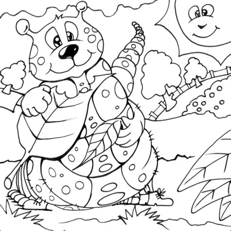 Caterpillar Colouring | My Free Colouring Pages