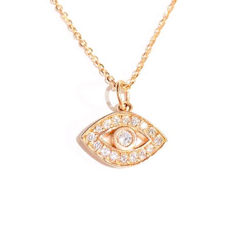 XL Diamond Evil Eye Pendant In 14K Gold