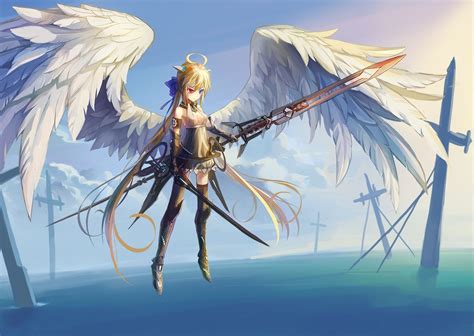 Anime Girl Angel Warrior