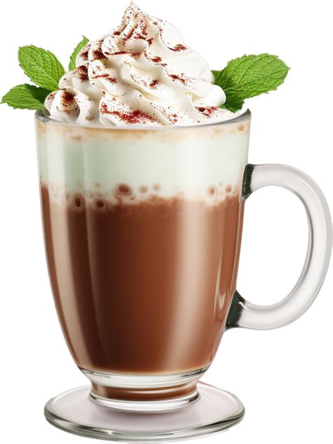 ai generated christmas hot chocolate coffee white chocolate cafe cream 35594297 png