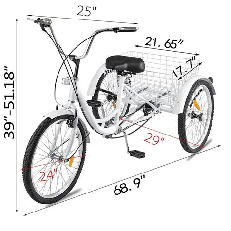 Adult Tricycles 7 Speed Adult Trikes 24 3 Wheel Bikes Three Wheeled