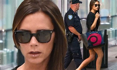 Victoria Beckham Shows Off Her Pins As She Touches Down In Nyc Daily