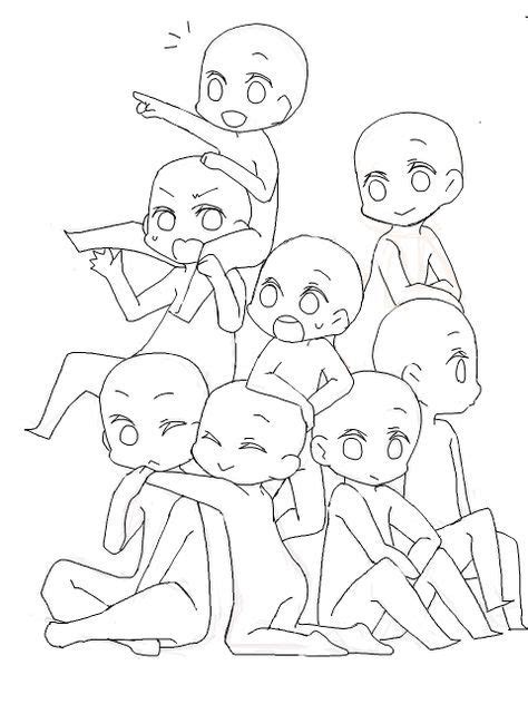 Drawing Poses Group 19 Ideas Drawings Of Friends Anime Poses