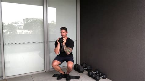 Dumbbell Squat Cannonball Stance Youtube