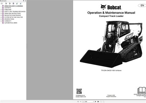 Bobcat Machinery T76 Operation And Maintenance Manual 2020 Pdf