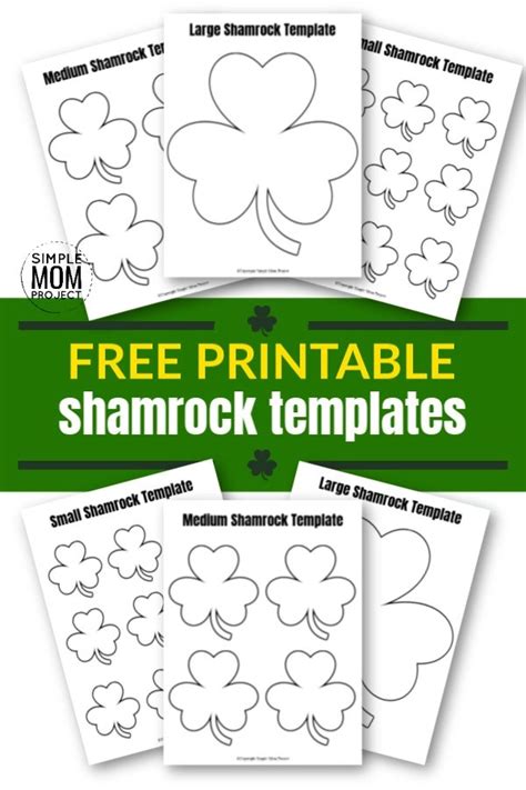 Free Printable Shamrock Templates In Small Medium And Large Simple