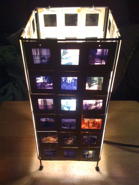Got The Idea From Took All My Mom S Old Photo Slides And Made A Lamp With