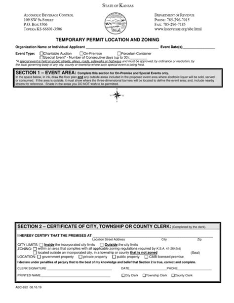 Form Abc 892 Fill Out Sign Online And Download Fillable Pdf Kansas