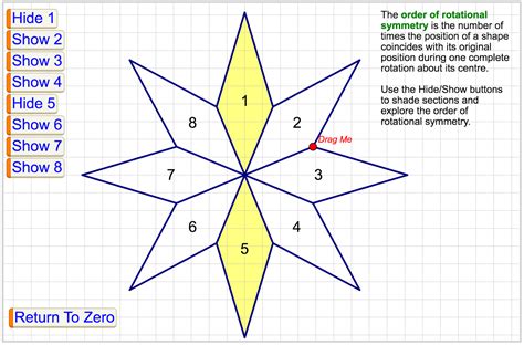 Rotational symmetry of a rectangle. Engaging Math: Dynamic Web Sketches