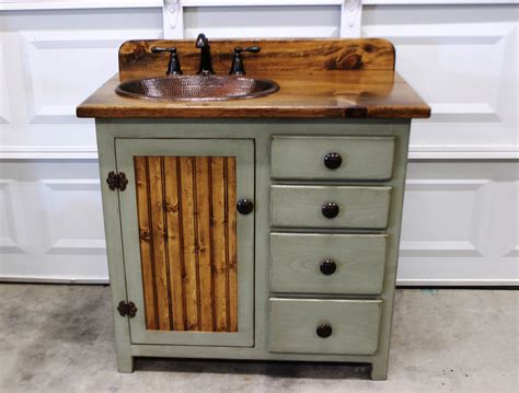 We build vanities in a wide selection of woods to accommodate any rustic bathroom decor including our most popular cedar log vanities, plus aspen, pine and hickory log vanities. Bathroom Vanity - 36 - Rustic Farmhouse Bathroom Vanity ...