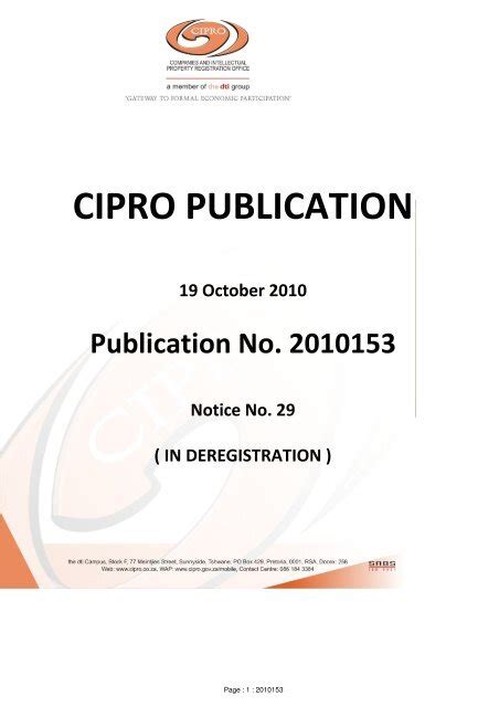 Cipc Certificate For Sole Proprietor