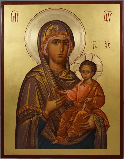 Mother Of God Hodegetria Hand Painted Icon Blessedmart