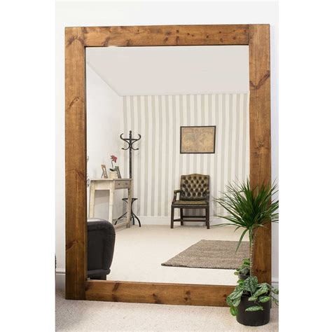 Large Country House Mirror Decorative Wood Mirrors