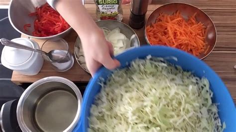 Krautsalat капустный салат Weißkohl Kraut Salat eingelegt YouTube