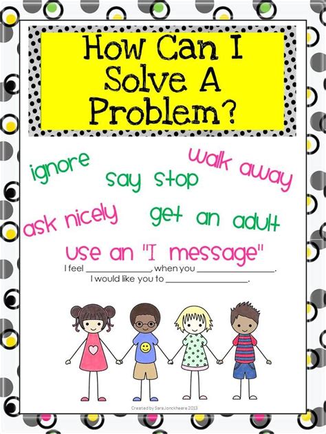 Problem Solving Freebie School Social Work Social Skills Groups