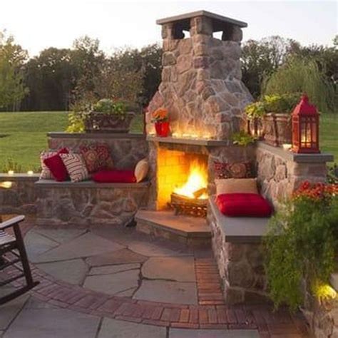 39 The Best Backyard Fireplace Design That You Must Have In 2020 Backyard Fireplace Backyard