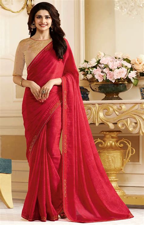 Buy Samarth Fab Red Color Silk Festive Wear Party Wear Casual Wear