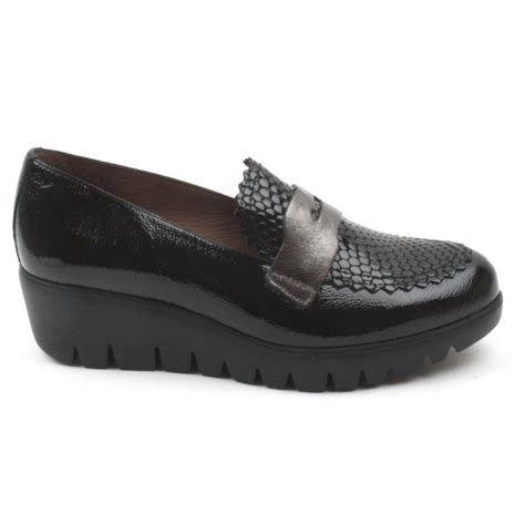 Wonders C33223 Wedge Shoe Black Shoeshopie Cordners Shoes Ireland