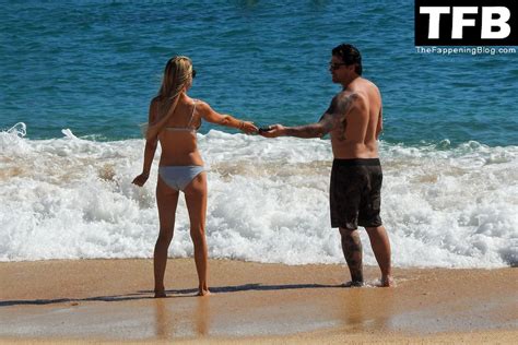 Christina Haack Wears A Band With Her Engagement Ring During Cabo