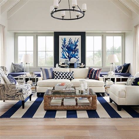 Hamptons Elegance In Navy Coastal Style Coastal Style Living Room