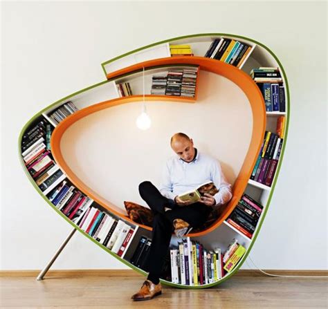 17 Innovative Bookcase Chair Designs Small House Decor