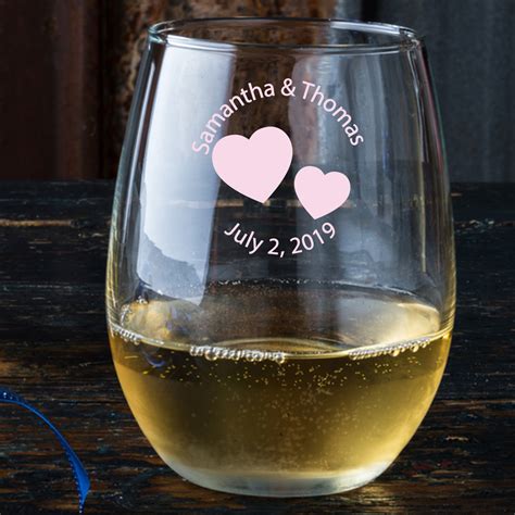 Personalized Stemless Wine Glasses Party Favors Favors And Flowers