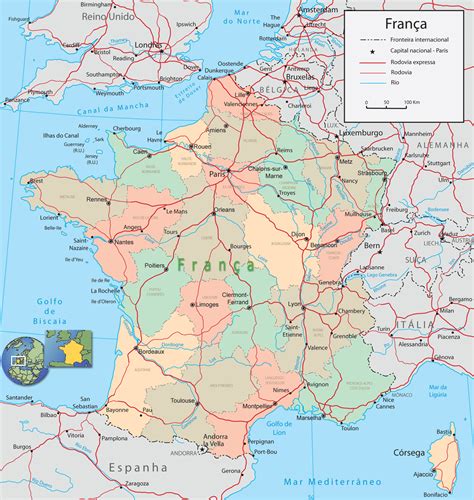 .cartográfico, climático, político, físico, hidrográfico, sísmico, regiões, mapa da frança. Mapa Mundi: Mapa da França