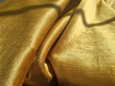 Gold Silk Velvet Fabric Luxury Silk Velvet Fabric By The Yard Fabric