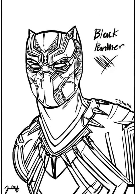 Black Panther Color Page Kidsworksheetfun