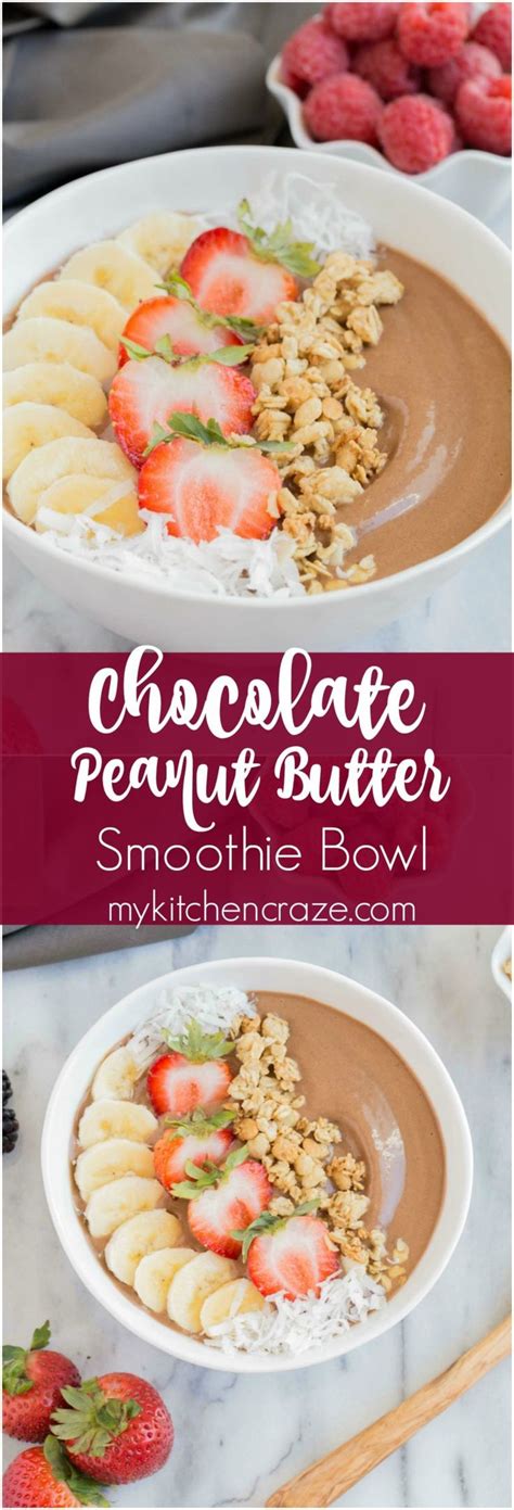 Chocolate Peanut Butter Smoothie Bowl Perfect