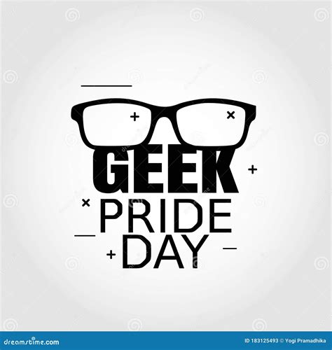 Vector Illustration Of Geek Pride Day With Line Art Stock Vector