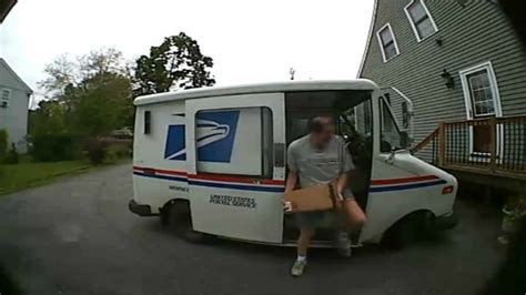 Angry Delivery Mail Carrier Caught On Camera Swearing Throwing