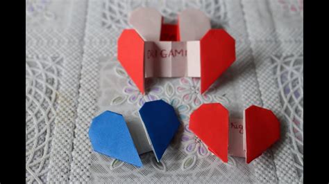 Origami Open Up Heart With Secret Message Origami Tutorials Youtube
