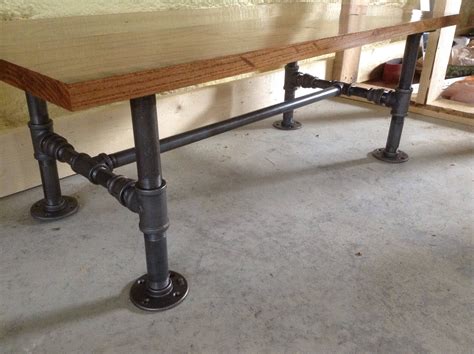 Rustic Industrial Pipe And Oak Wood Coffee Table Metal Pipe Etsy