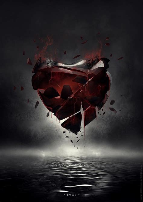 Cool Digital Art By Maxime Des Touches Broken Heart Art Broken Heart