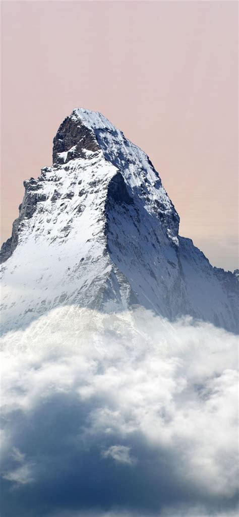 Clouds Mountains Peak Matterhorn Iphone 11 Wallpapers Free Download