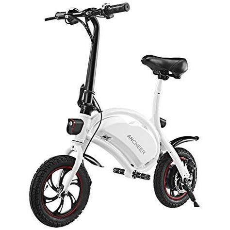 Ancheer Folding Electric Bicyclee Bikescooter 350w Ebike With 12 Mile