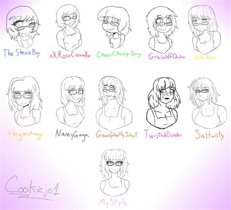 10 Art Styles Challenge Artists Edition By Cookiejo1 On Deviantart