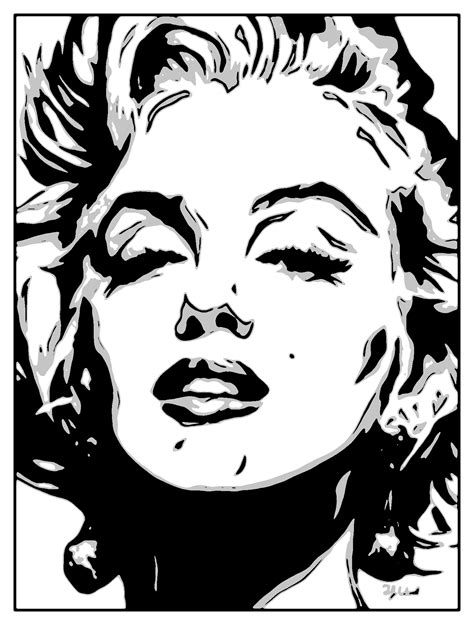 Pop Art Marilyn Monroe Stencil