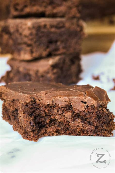 brownies  chocolately frosting  zesty life