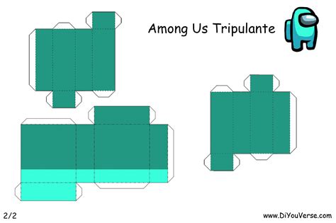Among Us Tripulante 2 Papercraft Diyouverse