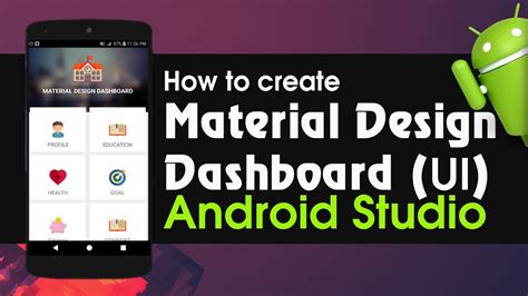 Android Studio Tutorial How To Create Material Design Dashboard For