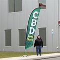 CBD Feather Flag | Low Prices + Free Shipping | Feather flags, Custom ...